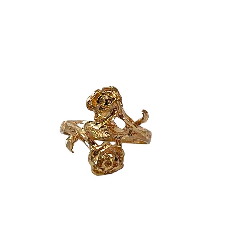 Bypass Roses Ring, 14kt Yellow