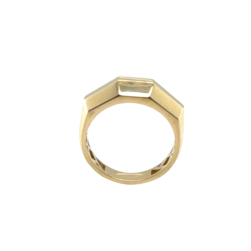 5.5mm Wide Beveled Ring, 14kt Yellow - Image 2
