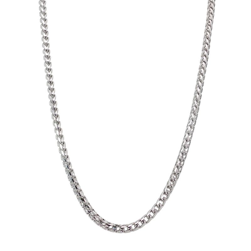 2.0mm Diamond Cut Franco Chain, 14kt White