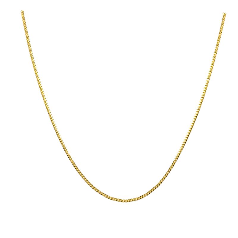 1.3mm Wide Cuban Necklace, 16~22 Long 14kt Yellow Italy