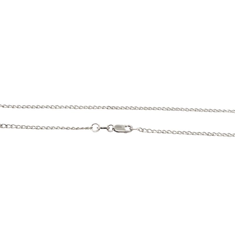 2.0mm Wide Twisted Wire Cuban Chain, 16~22 14kt White Italy - Image 3