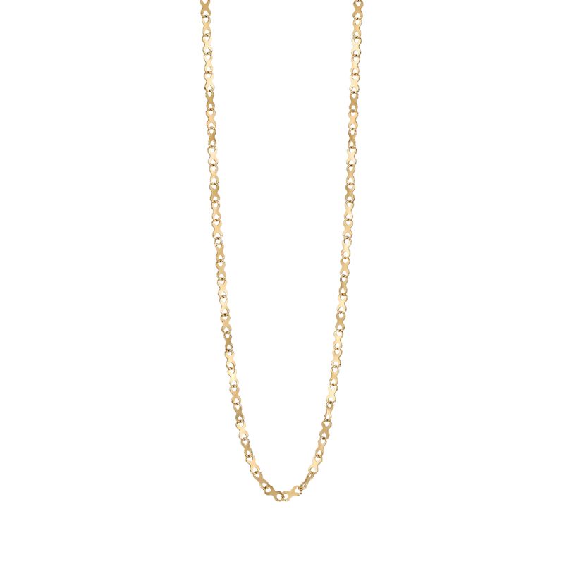 Medium Polished Interlocking ~22X~22 Necklace, 14kt Yellow Italy
