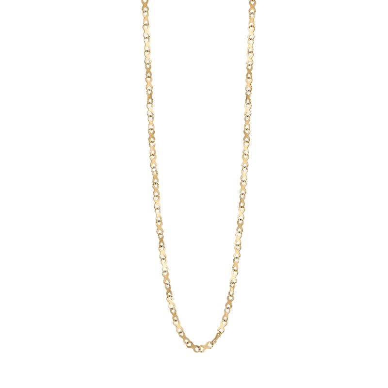 Medium Polished Interlocking ~22X~22 Necklace, 14kt Yellow Italy