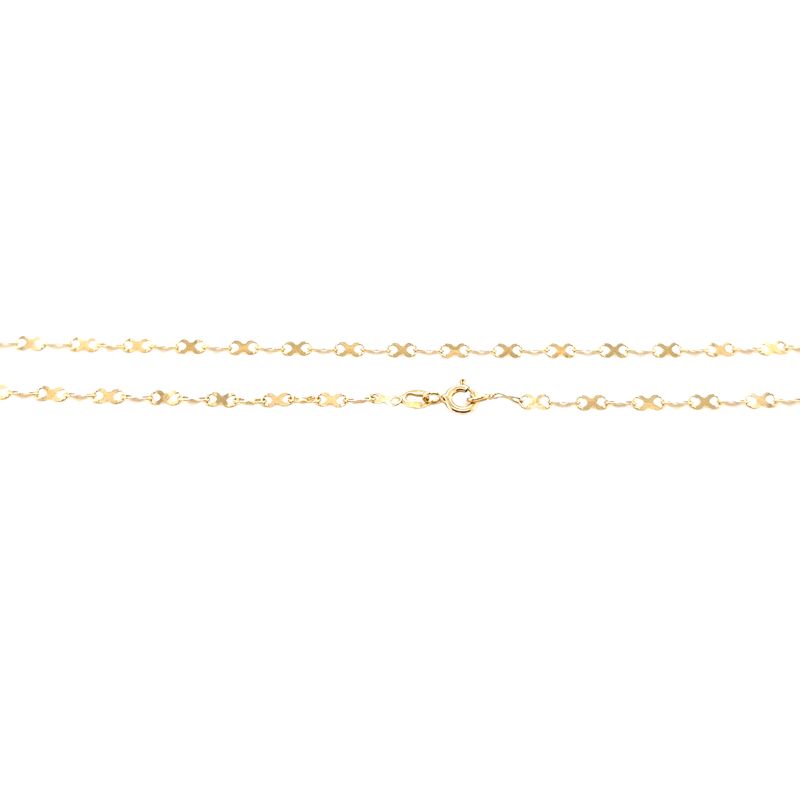 Medium Polished Interlocking ~22X~22 Necklace, 14kt Yellow Italy - Image 2