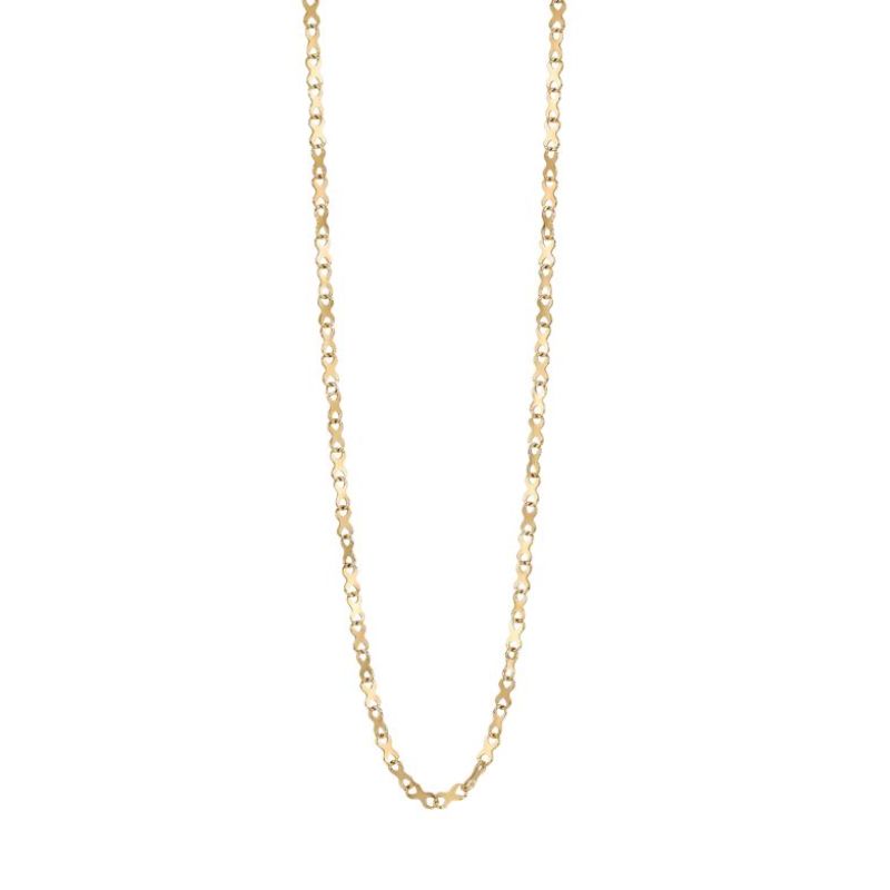 Medium Polished Interlocking ~22X~22 Necklace, 14kt Yellow Italy