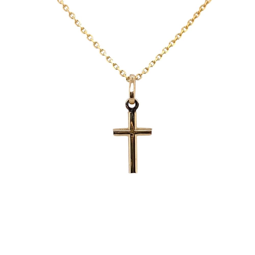 14kt Yellow Gold Baby Cross Pendant