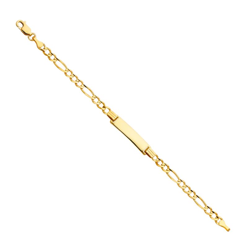 Baby I.D. Figaro Bracelet, 14kt Yellow