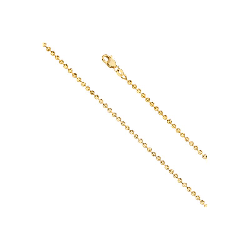 2.5mm Beaded Bracelet, 14kt Yellow