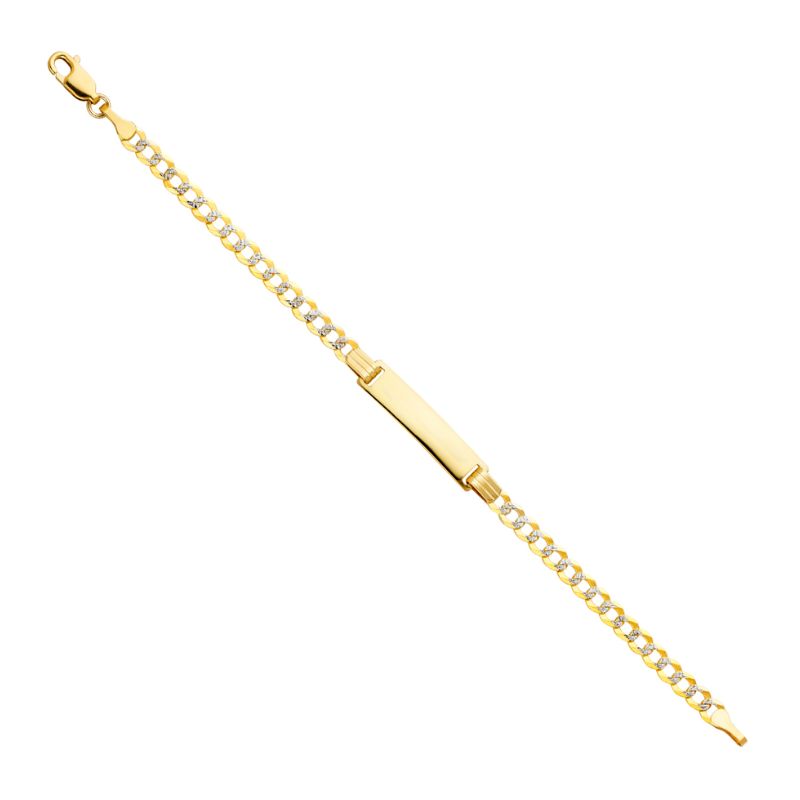 Two-Tone Baby I.D. Bracelet, 14kt