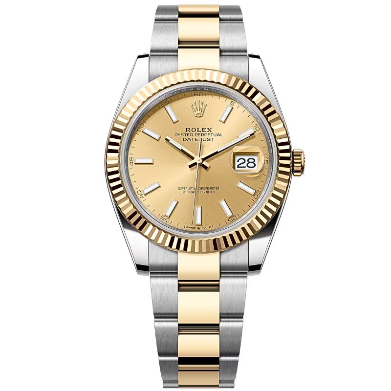 Rolex Datejust 41, 2-Tone with Champaigne Dial and Oyster Bracelet, Model #126333  Brand New