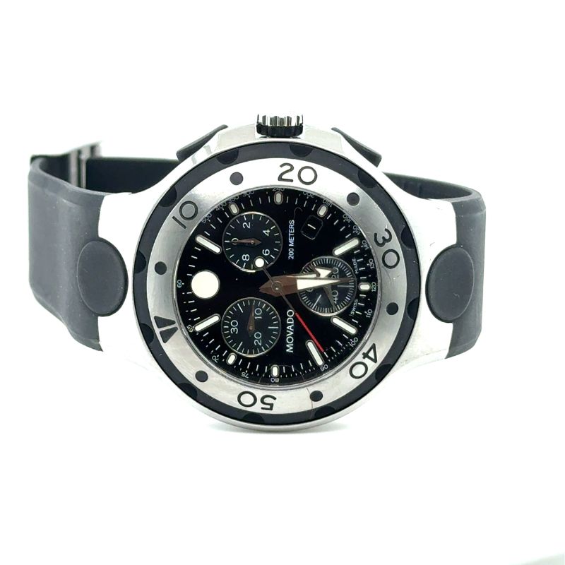 Movado Series 800 Chrono on Rubber Strap, Ref #2600019, Preowned