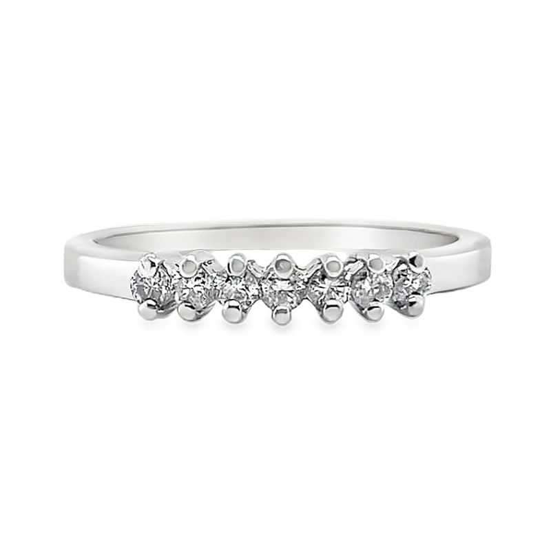 Ladies Diamond Wedding Band, 14kt white gold