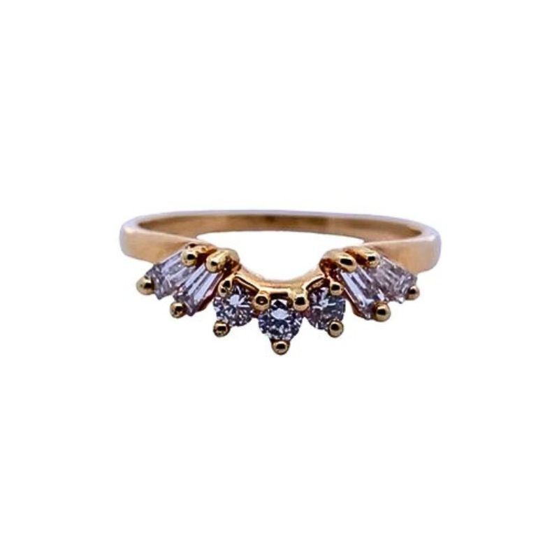 14kt Yellow Gold Ballerina Style Contour Band