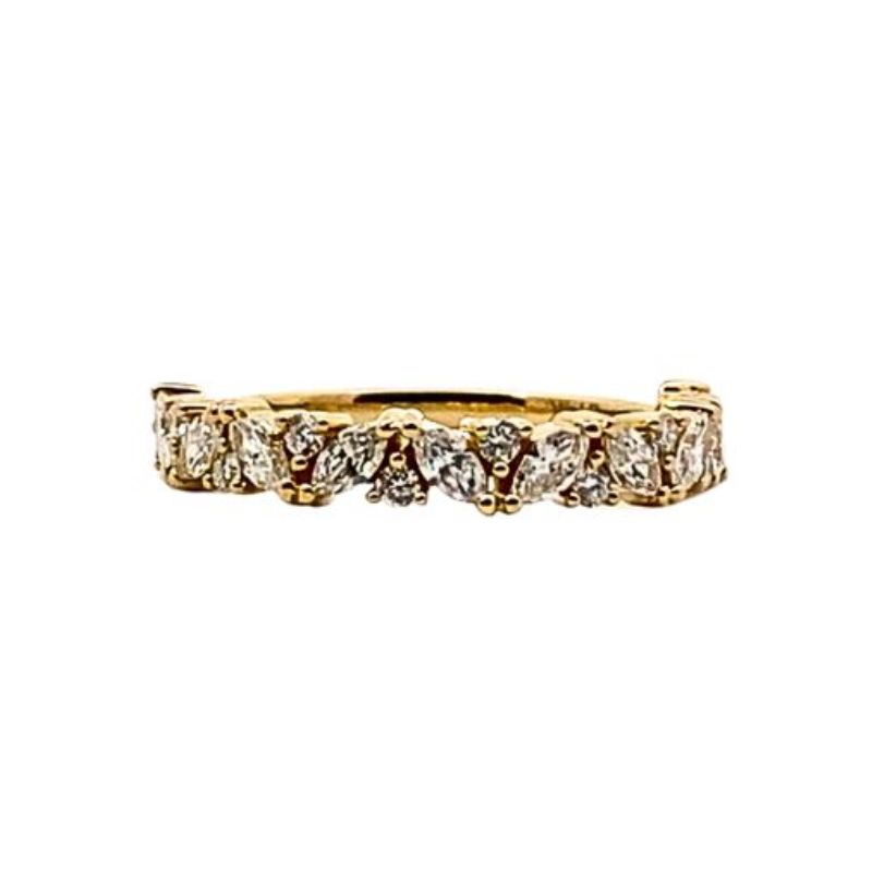 0.60ctw Marquise and Round Alternating Diamond Band