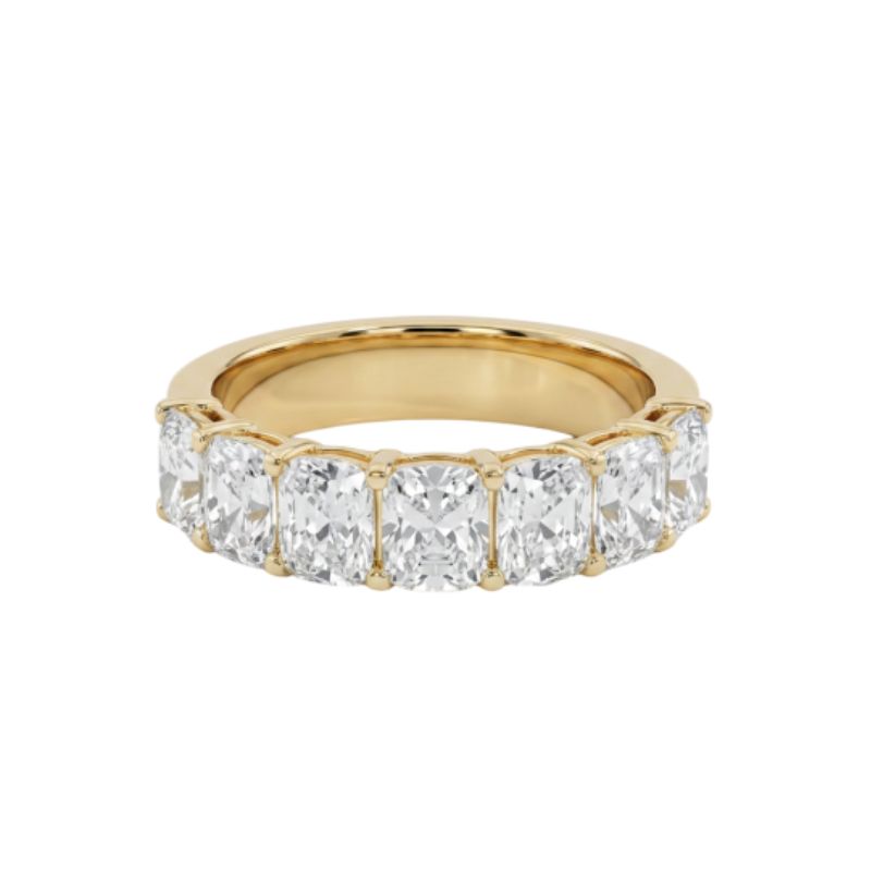 2.00ctw Radiant U Prong Set Diamond Band, 14kt Yellow