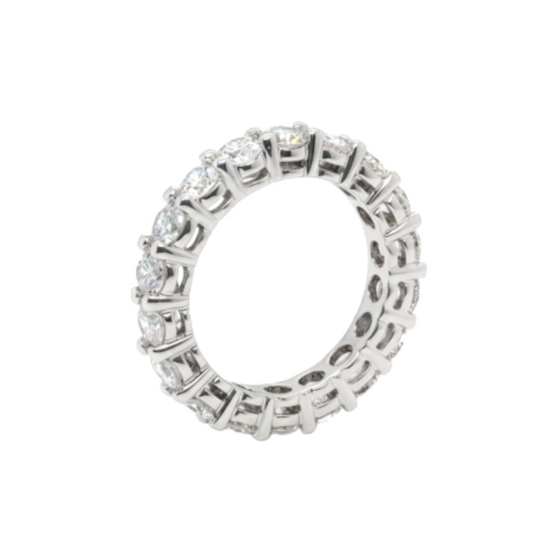 3.33ctw Diamond Open Basket Eternity Ring, 14kt White - Image 2