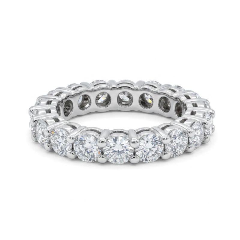 3.33ctw Diamond Open Basket Eternity Ring, 14kt White