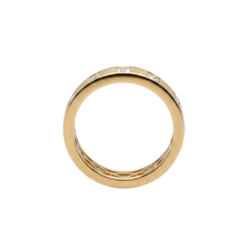 1.33ctw Princess Cut Bezel Set Eternity, 14kt Yellow - Image 2