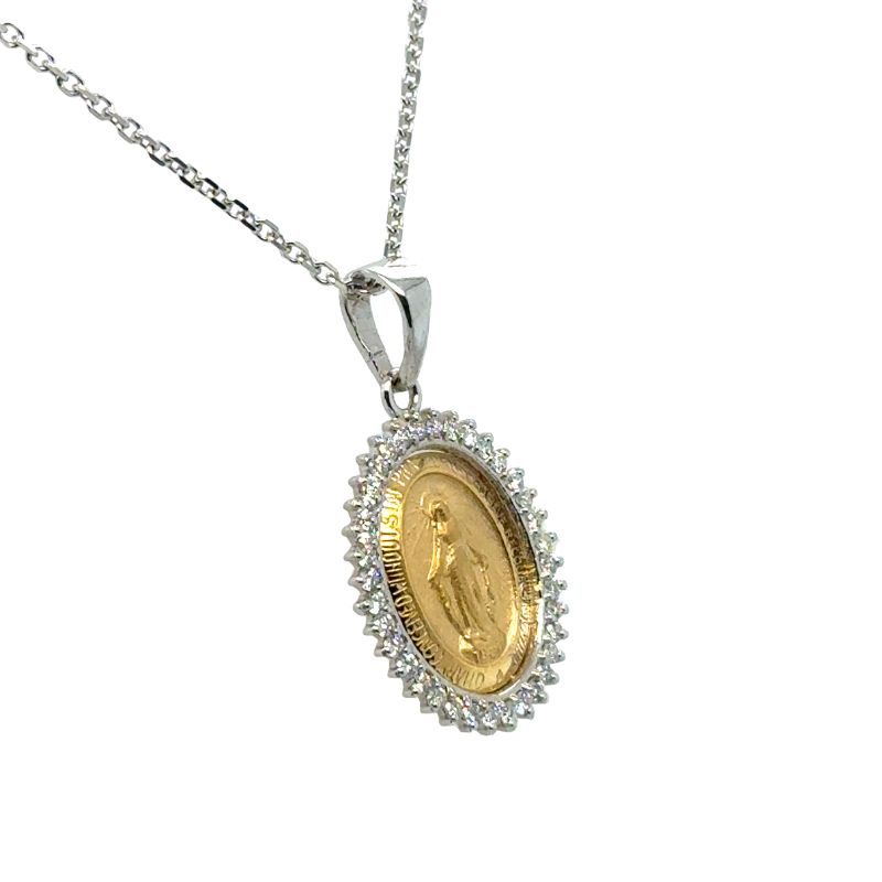 Oval Miraculous Metal with Diamond Frame, 0.36ct - Image 2