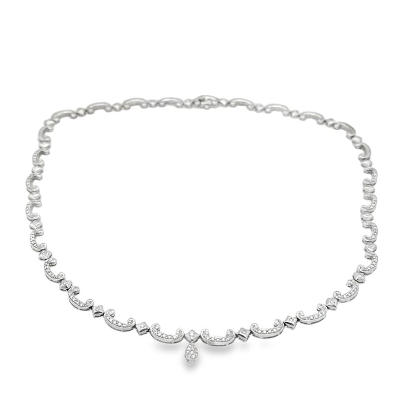 Chad Allison Ornate Style Diamond Necklace 18KT White Gold - Image 2