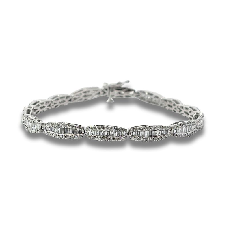 3.00ctw Bag and Round Diamond Bracelet, 14kt