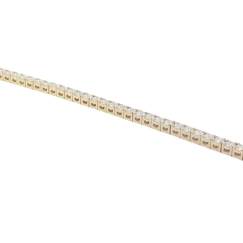 5ctw Lab Grown Round Diamond Tennis Bracelet, 14kt - Image 2