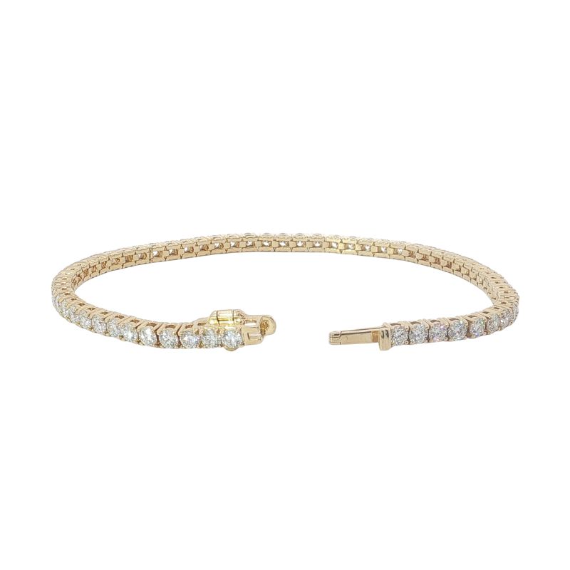 5ctw Lab Grown Round Diamond Tennis Bracelet, 14kt - Image 3