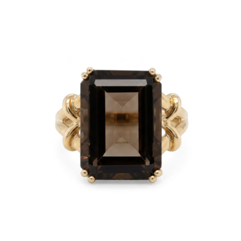 16x12mm Smokey Topaz Vintage Ring