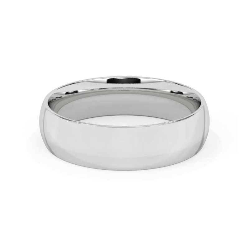 6mm Dome Wedding Band, Platinum