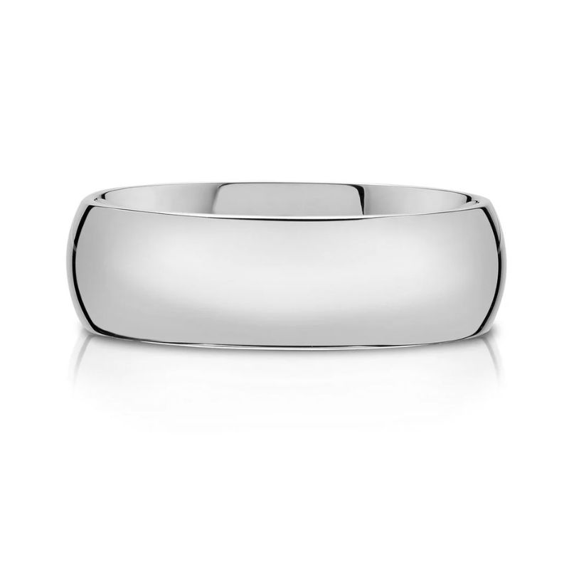 7.0mm Wide Dome Gents Wedding Band, 14kt Gold