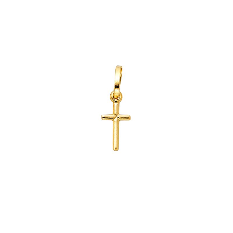 Baby Latin Cross, Solid 14kt Yellow Gold