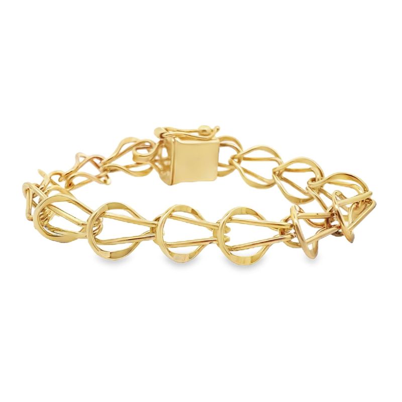 10mm Open Link Bracelet, 7~22, 14kt Yellow Gold