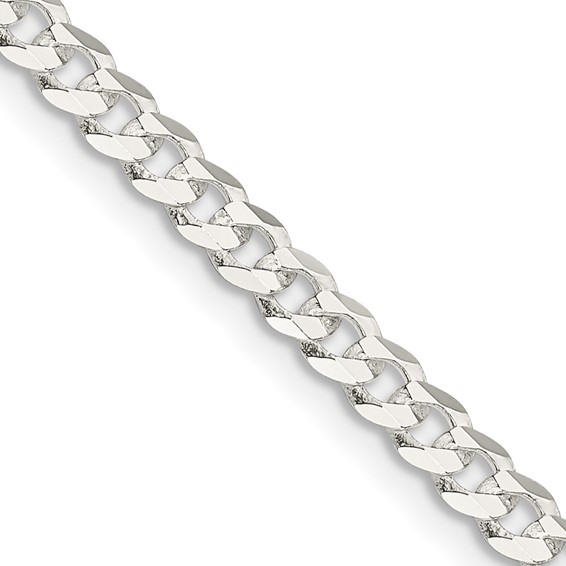 14kt White Gold Curb Link Bracelet 8.5~22