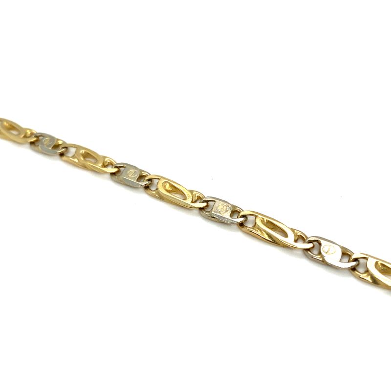 4.25mm Two Tone Fancy Link Bracelet - Image 2