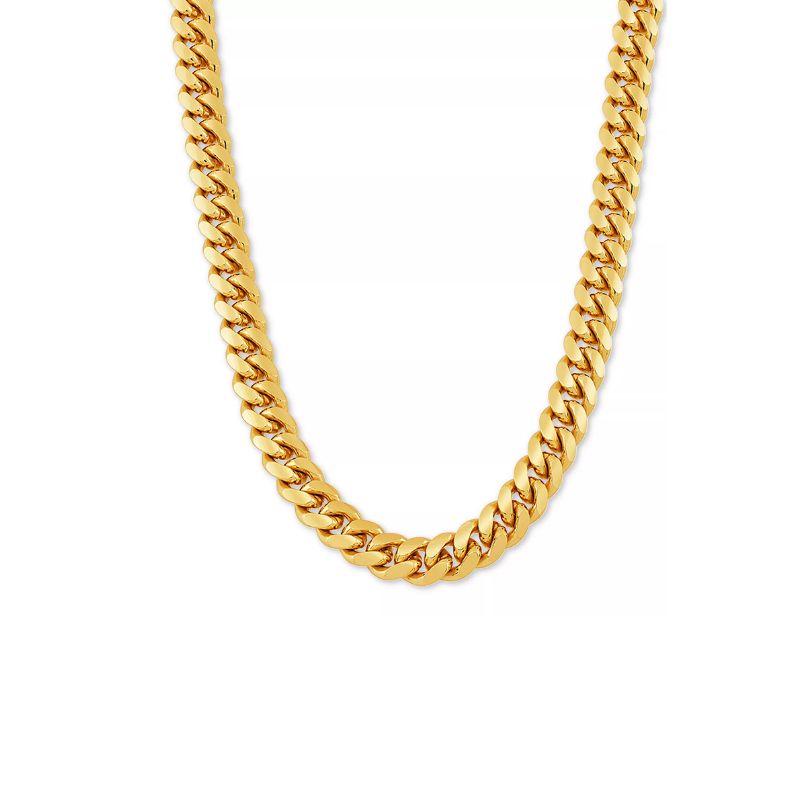 6.3mm Miami Cuban Sterling Silver Gold Plated, 22~22