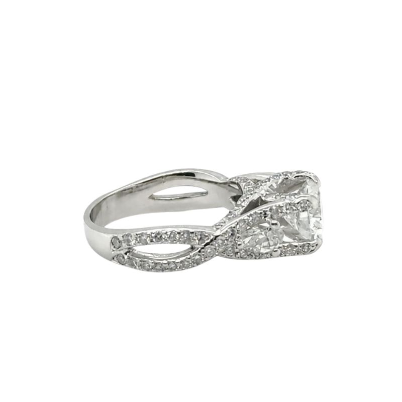 Braided Engagement With 1.60ct Center, Platinum - Image 4