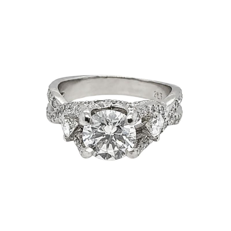 Braided Engagement With 1.60ct Center, Platinum