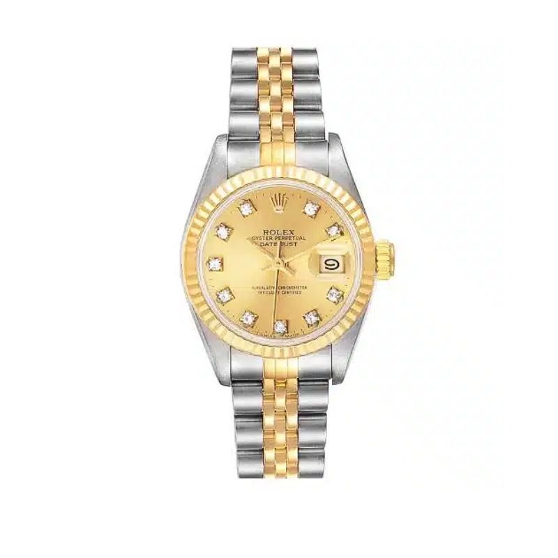 Rolex Lady Datejust Ref #69173 Factory Diamond Dial, Full Set